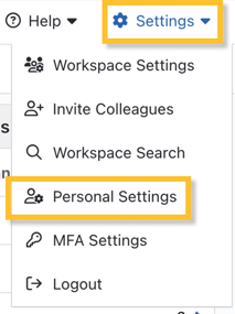 Personal Settings
